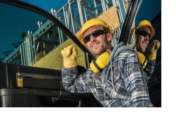 happy construction contractor